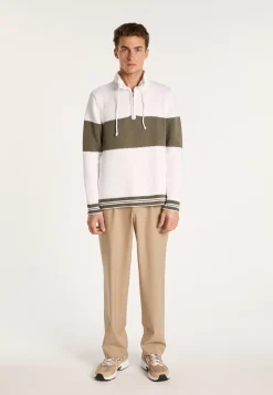 Montagut Pulls-Pull col montant zippé - Loic 02-Blanc