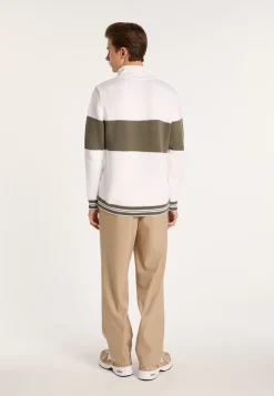 Montagut Pulls-Pull col montant zippé - Loic 02-Blanc