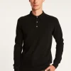 Montagut Pulls-Pull col polo en cachemire - Emerson 01-Noir