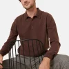 Montagut Pulls-Pull col polo en cachemire - Emerson 47Marron foncé