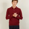 Montagut Pulls-Pull col polo en cachemire - Emerson 51-Bordeaux