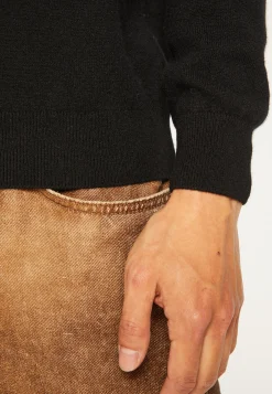 Montagut Pulls-Pull col polo en cachemire - Emerson 01-Noir