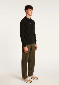 Montagut Pulls-Pull col polo en cachemire - Emerson 01-Noir
