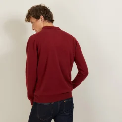 Montagut Pulls-Pull col polo en cachemire - Emerson 51-Bordeaux