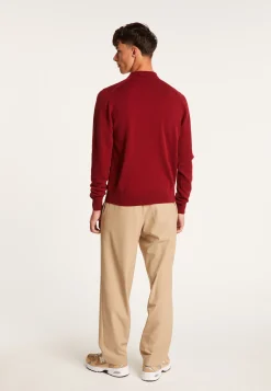 Montagut Pulls-Pull col polo en cachemire - Emerson 51-Bordeaux