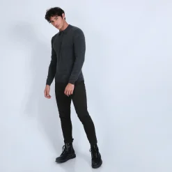 Montagut Pulls-Pull col polo en cachemire - Emerson 10-Gris foncé