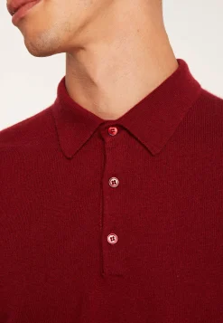 Montagut Pulls-Pull col polo en cachemire - Emerson 51-Bordeaux
