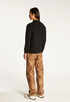Montagut Pulls-Pull col polo en cachemire - Emerson 01-Noir