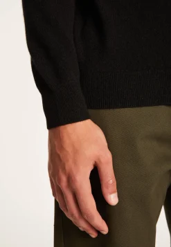 Montagut Pulls-Pull col polo en cachemire - Emerson 01-Noir