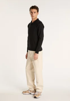 Montagut Pulls-Pull col polo en laine mérinos - Eni 10-Gris foncé