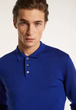 Montagut Pulls-Pull col polo en laine mérinos - Eni 48-Bleu roi