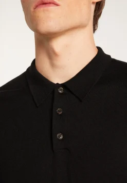 Montagut Pulls-Pull col polo en laine mérinos - Eni 01-Noir