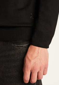 Montagut Pulls-Pull col polo en laine mérinos - Eni 01-Noir