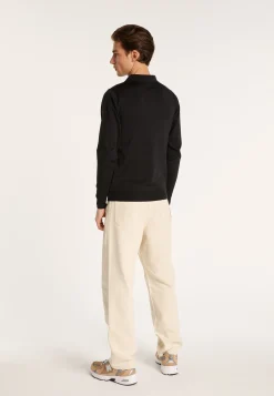 Montagut Pulls-Pull col polo en laine mérinos - Eni 10-Gris foncé