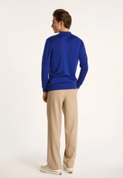 Montagut Pulls-Pull col polo en laine mérinos - Eni 48-Bleu roi