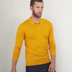 Montagut Pulls-Pull col polo en laine mérinos - Eni 52-Rouge