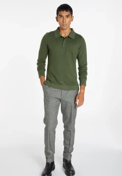 Montagut Pulls-Pull col polo laine mérinos - Sidney 83-Kaki