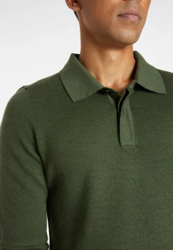 Montagut Pulls-Pull col polo laine mérinos - Sidney 83-Kaki