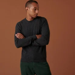 Montagut Pulls | Pulls-Pull col rond Cachemire - Evain 78-Gris anthracite