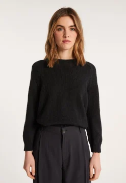 Montagut Pulls-Pull col rond coton et lin - Nicky 05-Bleu marine