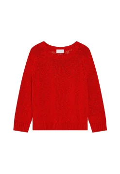 Montagut Pulls-Pull col rond coton et lin - Mick 52-Rouge