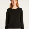 Montagut Les Incontournables-Pull col rond en cachemire - Abeline 01-Noir