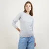 Montagut Les Incontournables-Pull col rond en cachemire - Abeline 09-Gris moyen