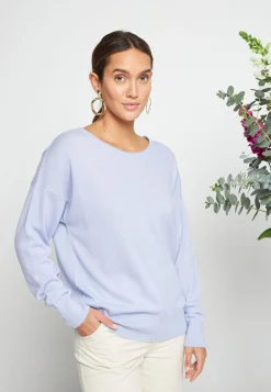 Montagut Pulls-Pull col rond en cachemire light - Soraya 04-Bleu clair