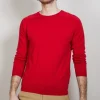 Montagut Pulls-Pull col rond en cachemire et lin - Bandit 52-Rouge