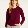 Montagut Les Incontournables-Pull col rond en cachemire - Abeline 51-Bordeaux