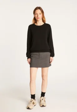 Montagut Les Incontournables-Pull col rond en cachemire - Abeline 01-Noir