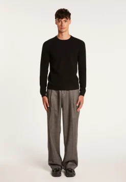 Montagut Les Incontournables-Pull col rond en cachemire - Evain 01-Noir