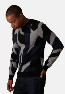 Montagut Pulls-Pull col rond en cachemire 4 fils - Adam 01-Noir