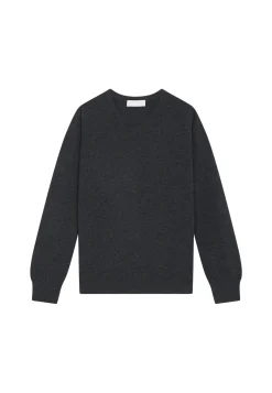 Montagut Les Incontournables-Pull col rond en cachemire - Abeline 10-Gris foncé