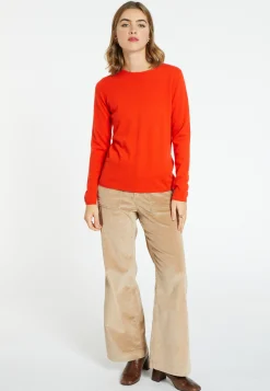 Montagut Les Incontournables-Pull col rond en cachemire - Abeline 52-Rouge