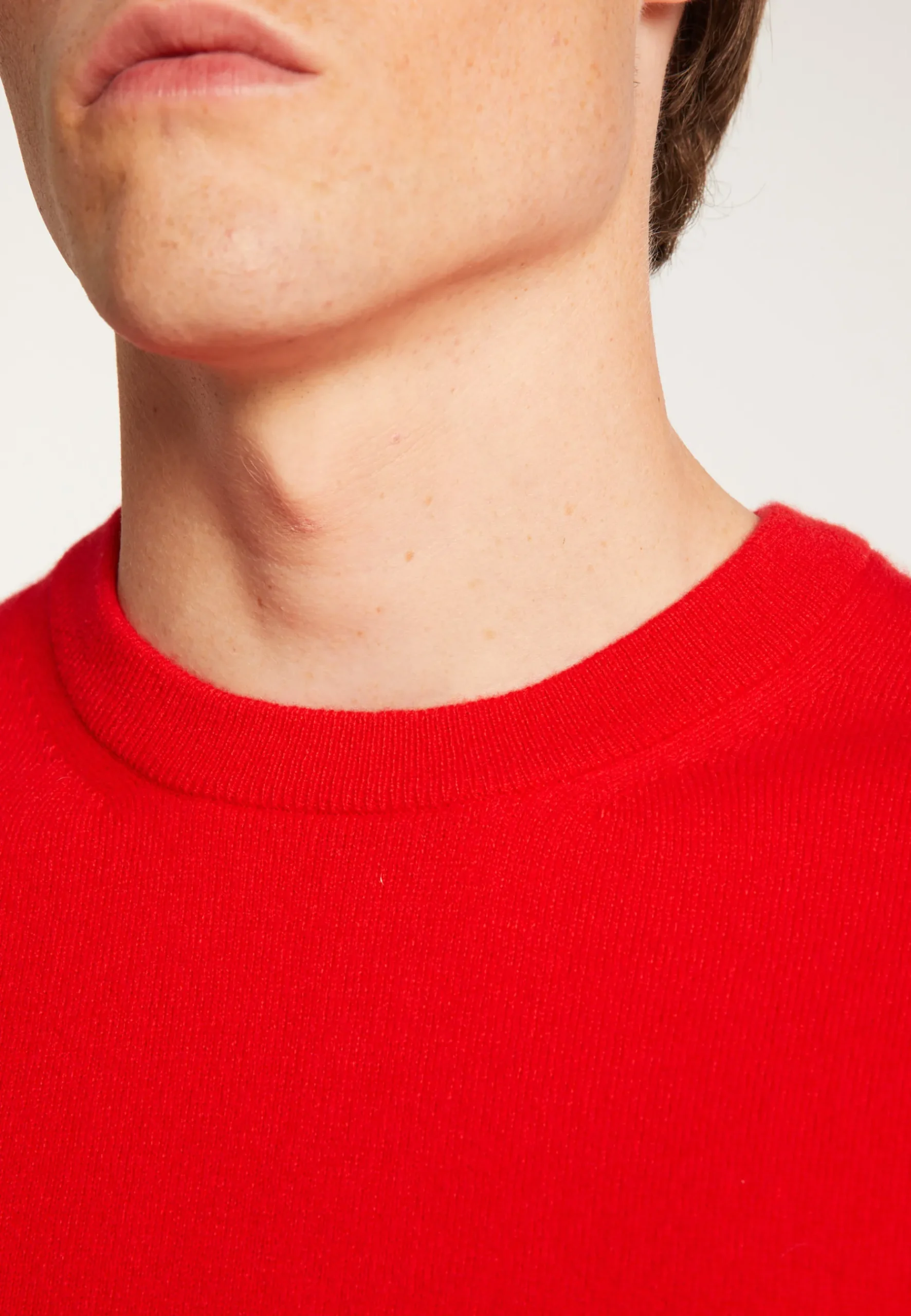 Montagut Pulls-Pull col rond en cachemire - Evain 52-Rouge