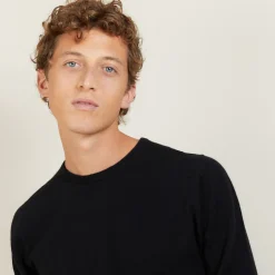 Montagut Pulls-Pull col rond en cachemire - Evain 01-Noir