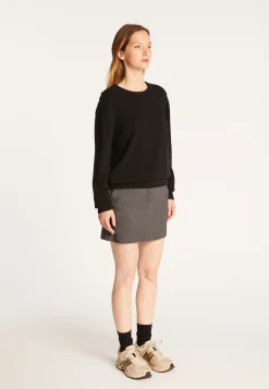 Montagut Les Incontournables-Pull col rond en cachemire - Abeline 01-Noir