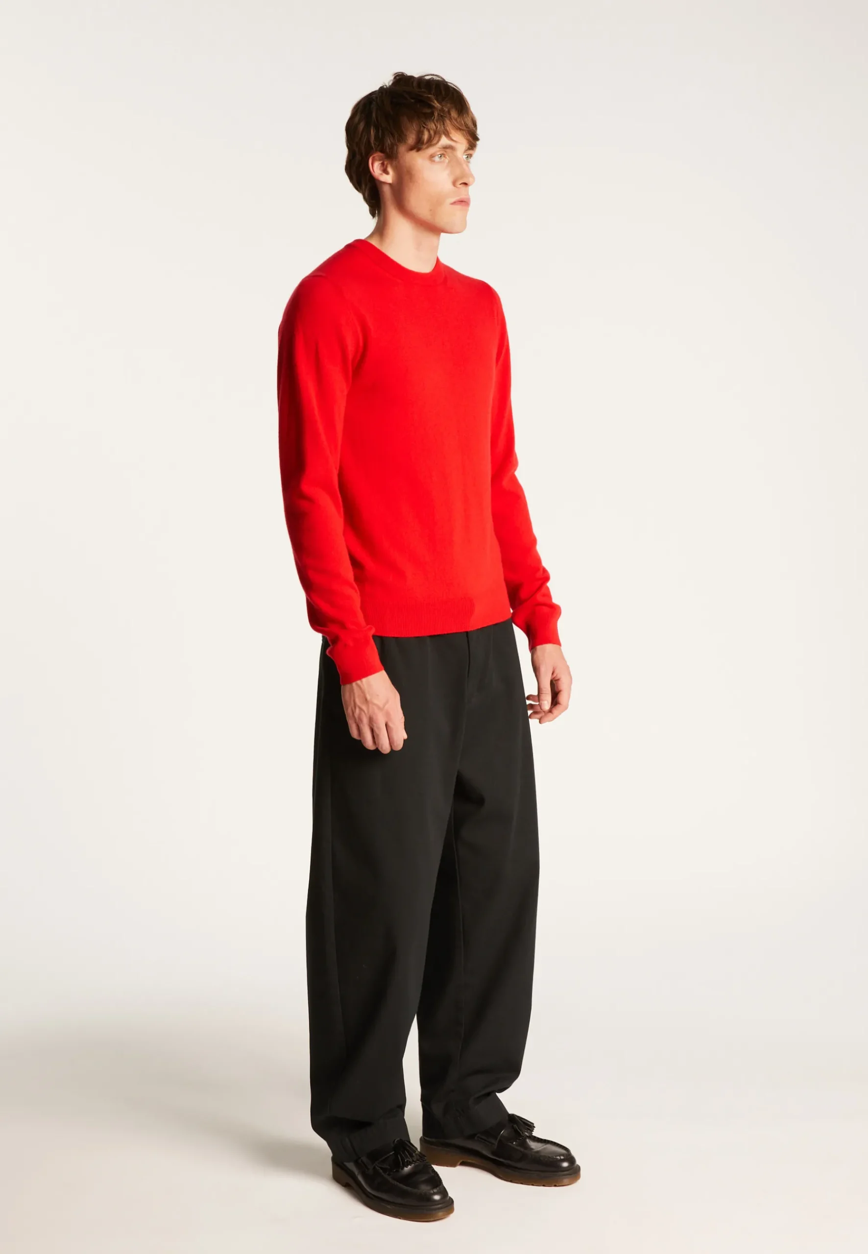 Montagut Pulls-Pull col rond en cachemire - Evain 52-Rouge