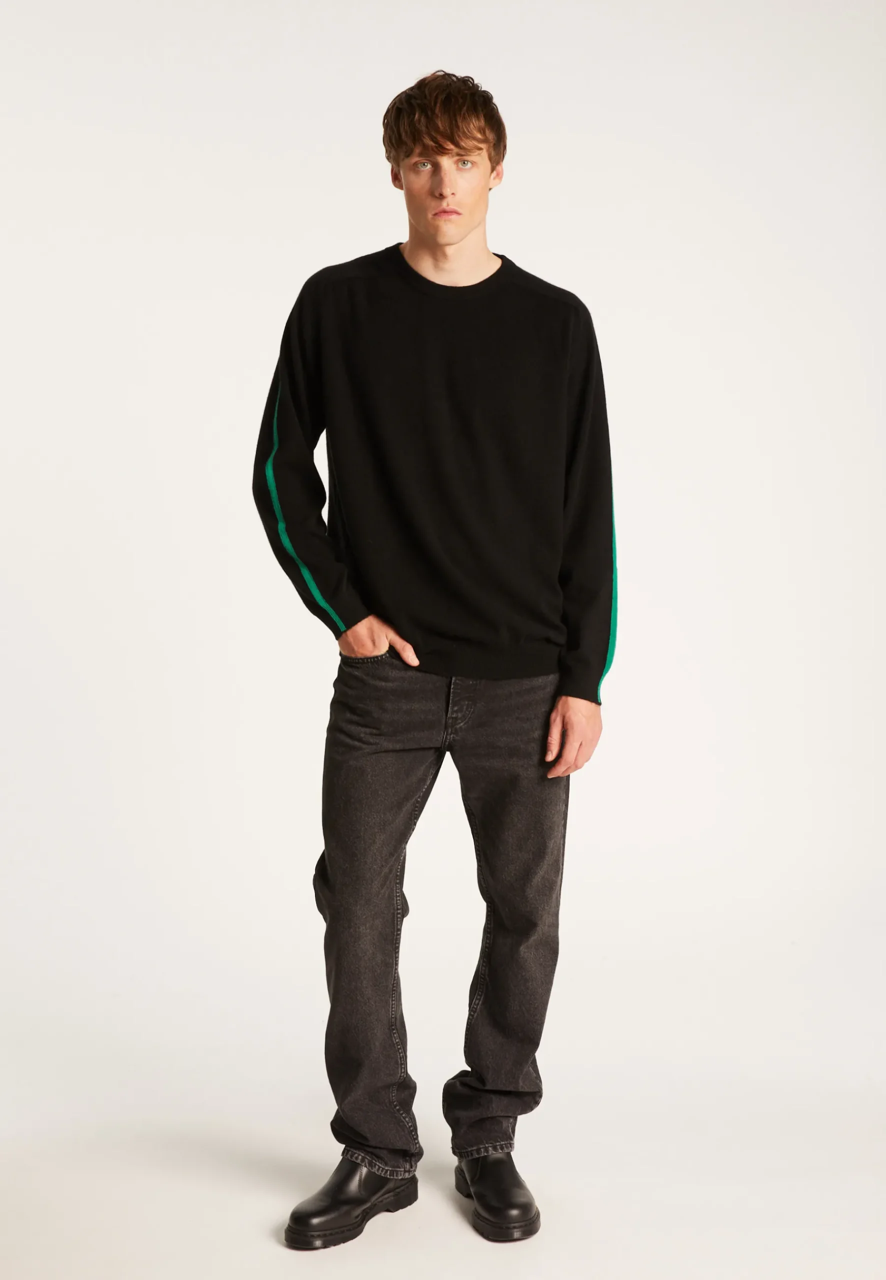Montagut Pulls-Pull col rond en cachemire - Tauled 01-Noir