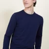 Montagut Pulls-Pull col rond en coton - Balboa 05-Bleu marine