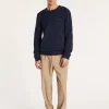 Montagut Pulls-Pull col rond en coton - Lothaire 05-Bleu marine