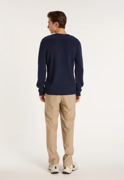 Montagut Pulls-Pull col rond en coton - Lothaire 05-Bleu marine