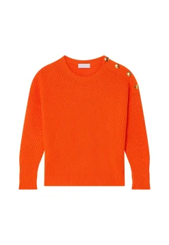 Montagut Pulls-Pull col rond en coton - Meryl 15-Orange