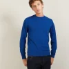 Montagut Pulls-Pull col rond en coton cachemire - Burton 48-Bleu roi