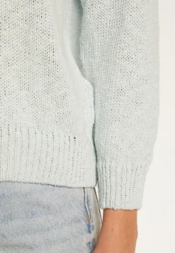 Montagut Pulls-Pull col rond en coton et lin - Nicky 77-Bleu ciel