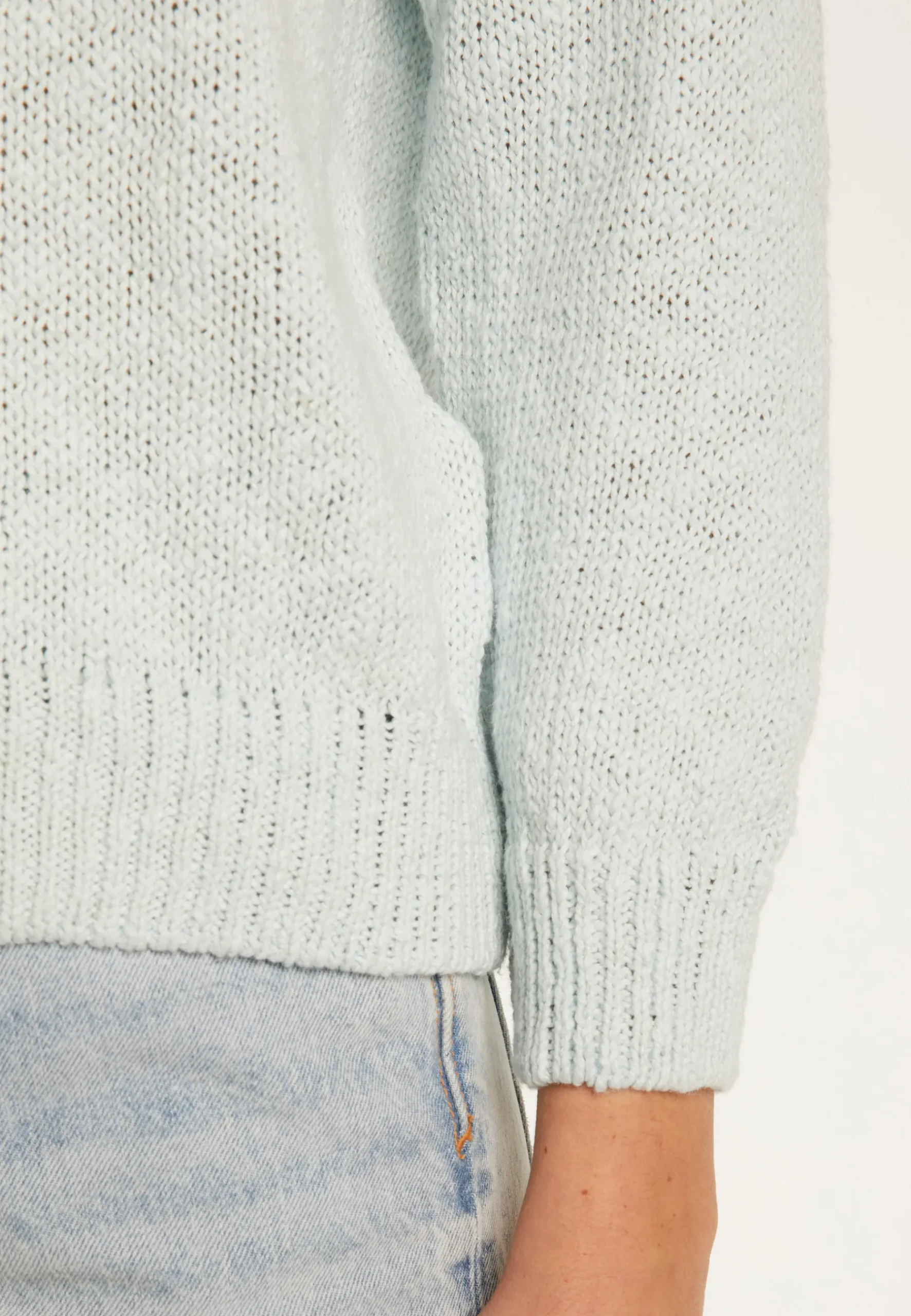 Montagut Pulls-Pull col rond en coton et lin - Nicky 77-Bleu ciel