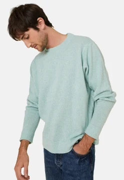 Montagut Pulls-Pull col rond en laine et cachemire - Fado 94-Vert amande