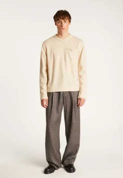 Montagut Pulls-Pull col rond en laine et cachemire - Tylan 82-Ecru