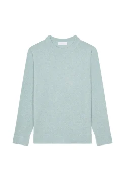 Montagut Pulls-Pull col rond en laine et cachemire - Fado 94-Vert amande